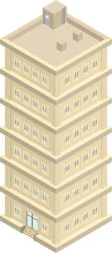 Isometric Building Stock Illustration