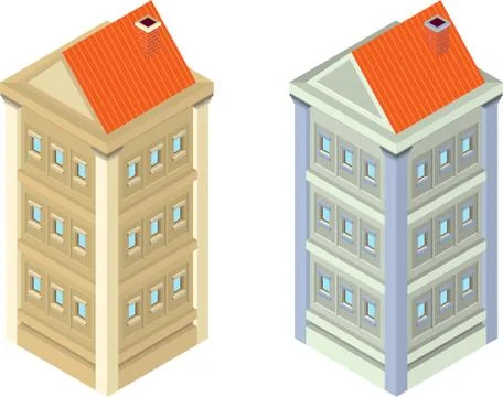 Isometric Building Stock Illustration
