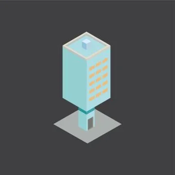 Isometric building Ilustración de archivo