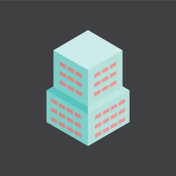 Isometric building Ilustración de archivo