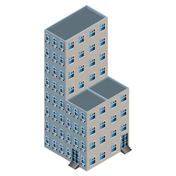Isometric building Ilustración de archivo