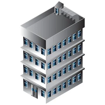Isometric building Ilustración de archivo