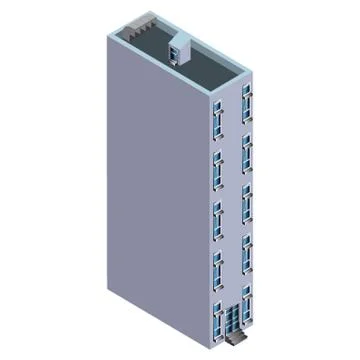 Isometric building Ilustración de archivo