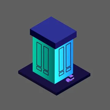 Isometric building Stock Illustration