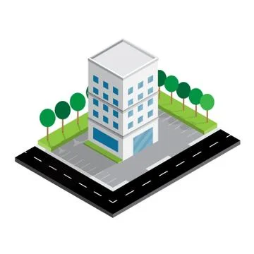 Isometric building vector design. Stock Illustration