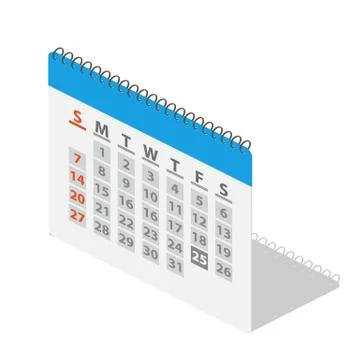 Isometric calendar icon Stock-Illustration