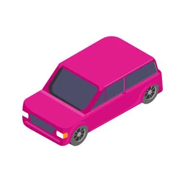 Isometric car icon. 3d vector illustration isolated on white background. Stock Illustration