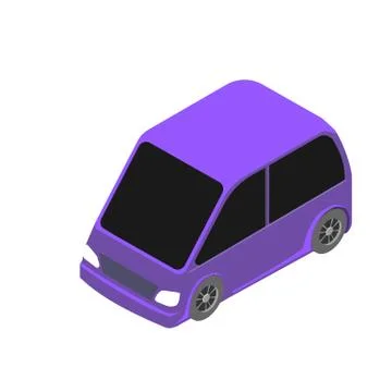 Isometric car icon. 3d vector illustration isolated on white background. Stock Illustration