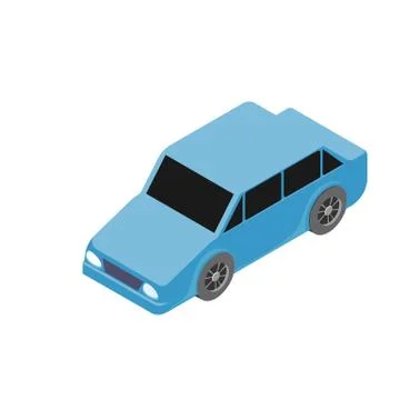 Isometric car icon. 3d vector illustration isolated on white background. Stock Illustration