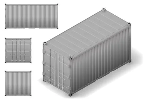Isometric cargo container Stock Illustration