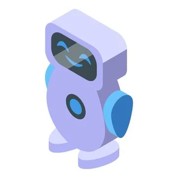 Isometric cartoon space robot vector illustration Illustrazione stock