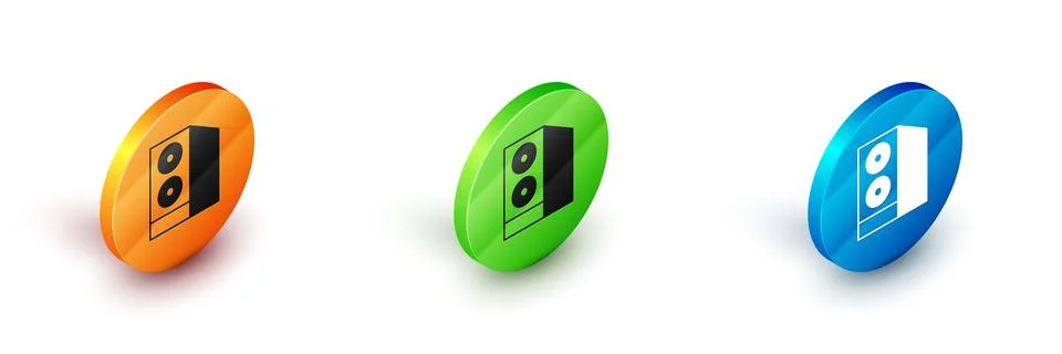 Isometric Case of computer icon isolated on white background. Computer server Illustrazione stock