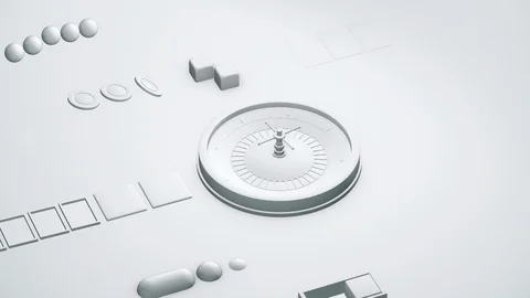 Isometric casino scene on a white background with white elements Stock Footage 122174899