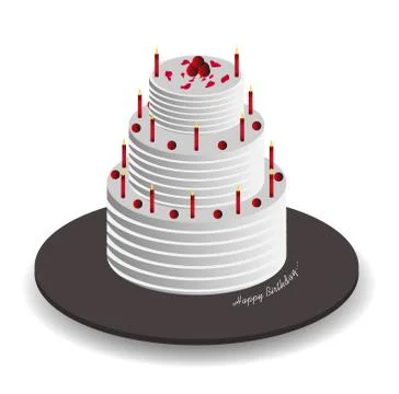 Isometric Celebration Cake Stock Illustration