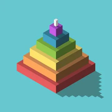 Isometric children's pyramid Stock Illustration