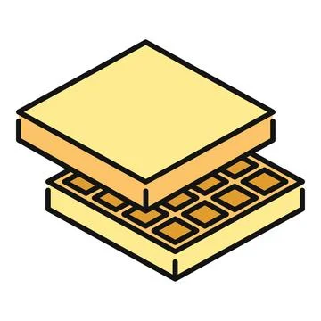 Isometric chocolate box presenting open candy compartments Stock Illustration