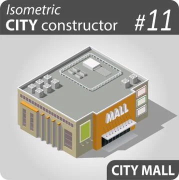 Isometric city constructor Stock Illustration