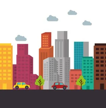 Isometric city design Stock Illustration