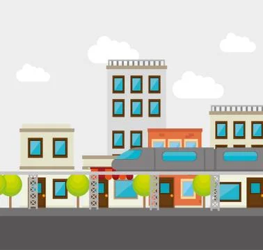 Isometric city design Illustrazione stock