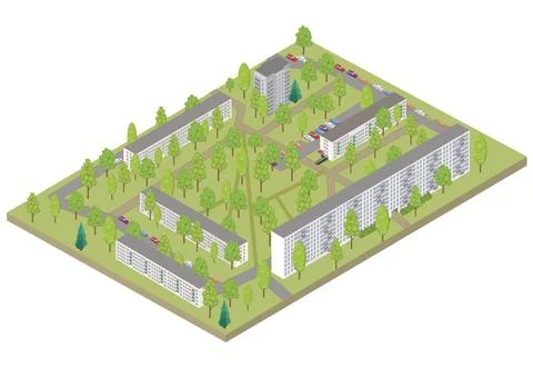 Isometric city Stock Illustration