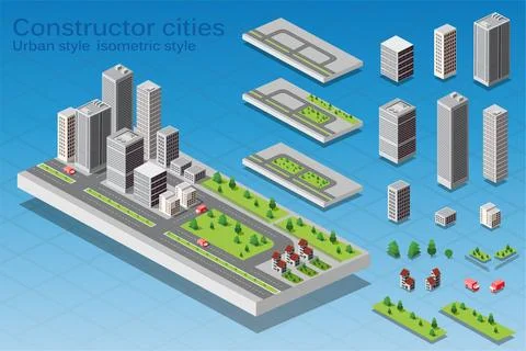 Isometric city イラスト素材