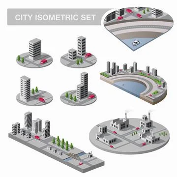 Isometric city Stock Illustration