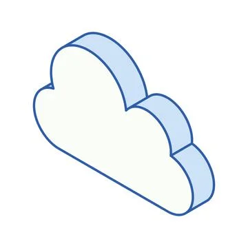 Isometric cloud computing 스톡 일러스트