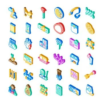 Isometric collection showcasing diverse objects and lifestyle elements Stockillustratie