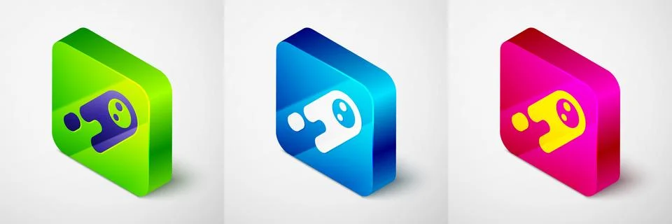 Isometric Comet falling down fast icon isolated on grey background. Square .. Stock Illustration
