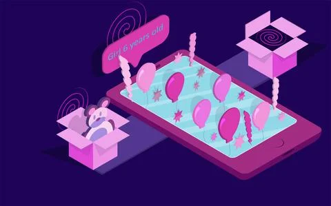 Isometric composition.New technologies.Gadgets Stock Illustration