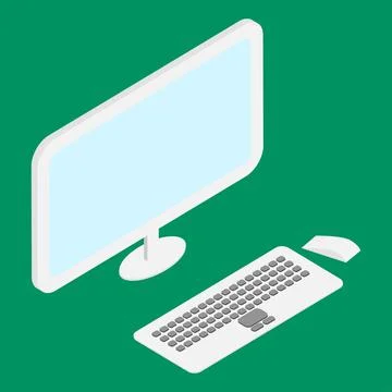 Isometric computer icon for web and interriors Stock Illustration
