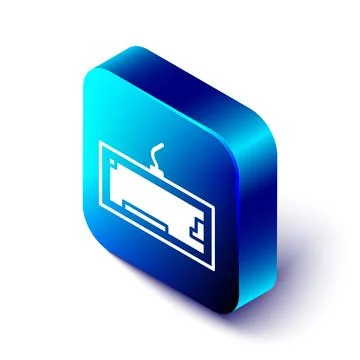 Isometric Computer keyboard icon isolated on white background. PC component sign Stock-Illustration