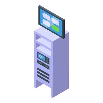 Isometric computer server rack icon Stock Illustration