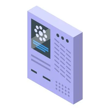 Isometric computer server rack illustration Stock Illustration