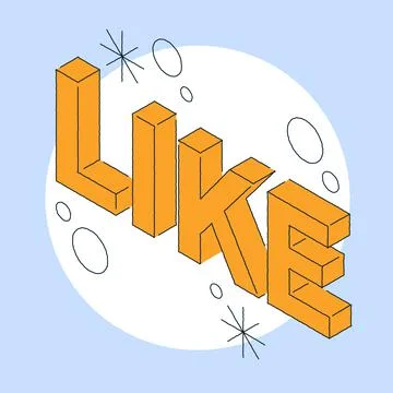 Like Isometric Concept Illustration Stock Illustration