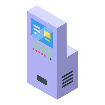 Isometric copy machine vector illustration 스톡 일러스트