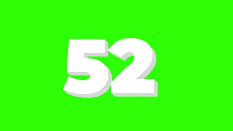 Isometric Countdown Number Animation on Green Screen Background" Stock Footage 314978060