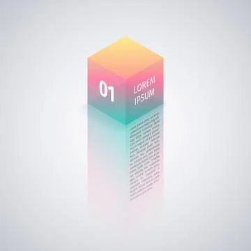 Isometric Cube Abstract Background Stock Illustration
