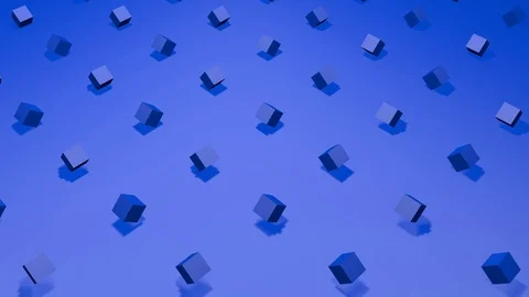 Isometric Cube Animation Blue 스톡 동영상 112872361