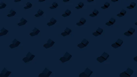 Isometric Cube Animation Dark Blue Stock Footage 112836393