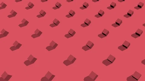 Isometric Cube Animation Light Pink Stock-Footage 112834576