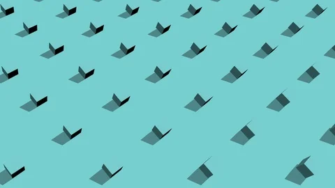 Isometric Cube Animation Mint Stock Footage 112834540