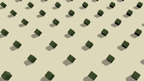 Isometric Cube Animation Olive and Beech Stock Footage 112835832