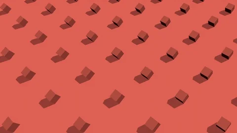 Isometric Cube Animation Pink Stock Footage 112834537