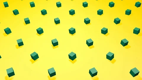 Isometric Cube Animation Yellow and Green 스톡 동영상 112876475