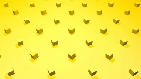 Isometric Cube Animation Yellow Stock Footage 112876471