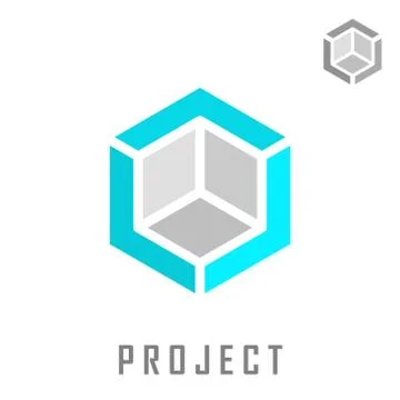 Isometric cube construction Stock Illustration