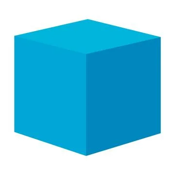 Isometric cube design, web modern concept icon, geometric shape vector illust Stock Illustration