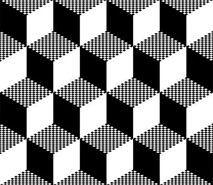 Isometric cube pattern. Cube geometric seamless p Stockillustratie