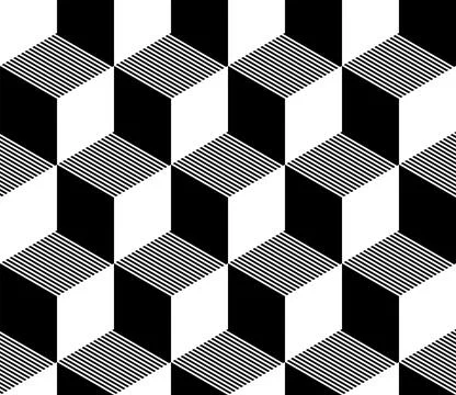 Isometric cube pattern. Cube geometric seamless p Illustrazione stock